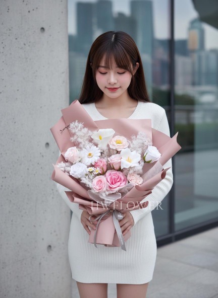 2026 情人節香皂花束｜粉紅色調玫瑰 × 白色花系｜香港男士送禮推薦